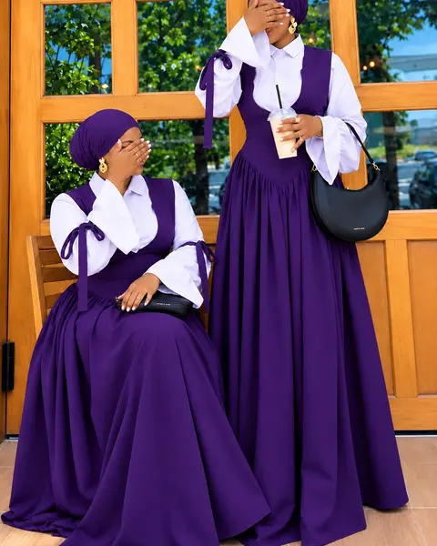 Robe longue élégante avec hijab