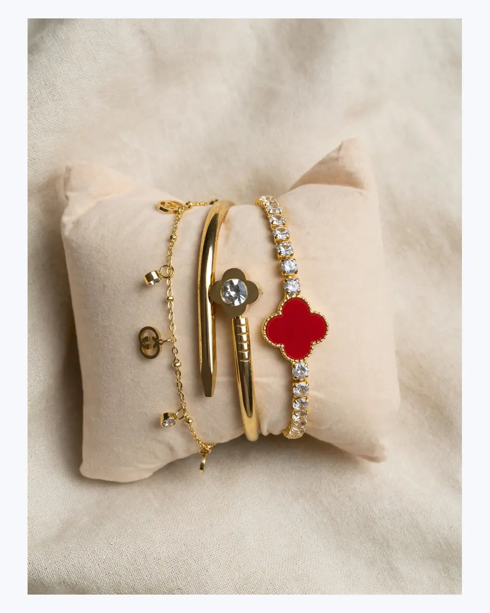 Bracelet en acier inoxydable de la marque cartier,van cleef et gucci
