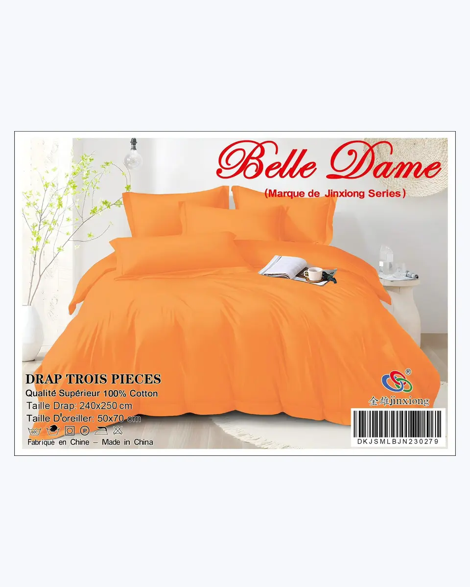 Ensemble Drap 3 Pièces 100% Coton – Qualité Supérieure – Ne Déteint Pas