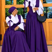 Robe longue élégante avec hijab